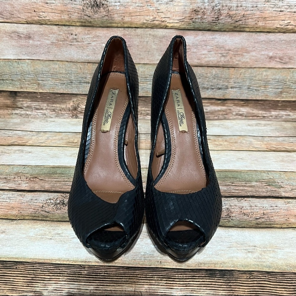 Zara Basic Collection Snake Skin Heels - image 6